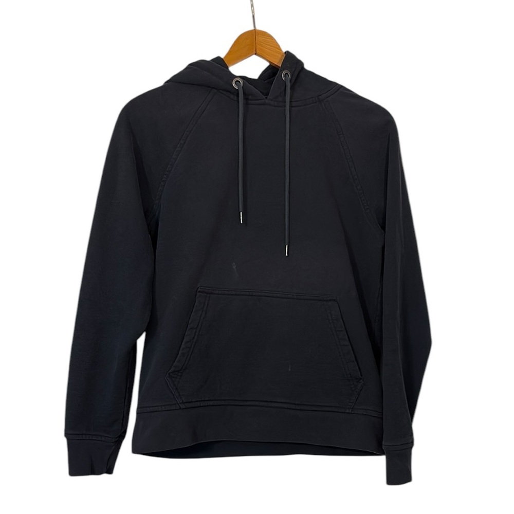 Huckberry Black Hooded Sweatshirt Casual Athletic Wear